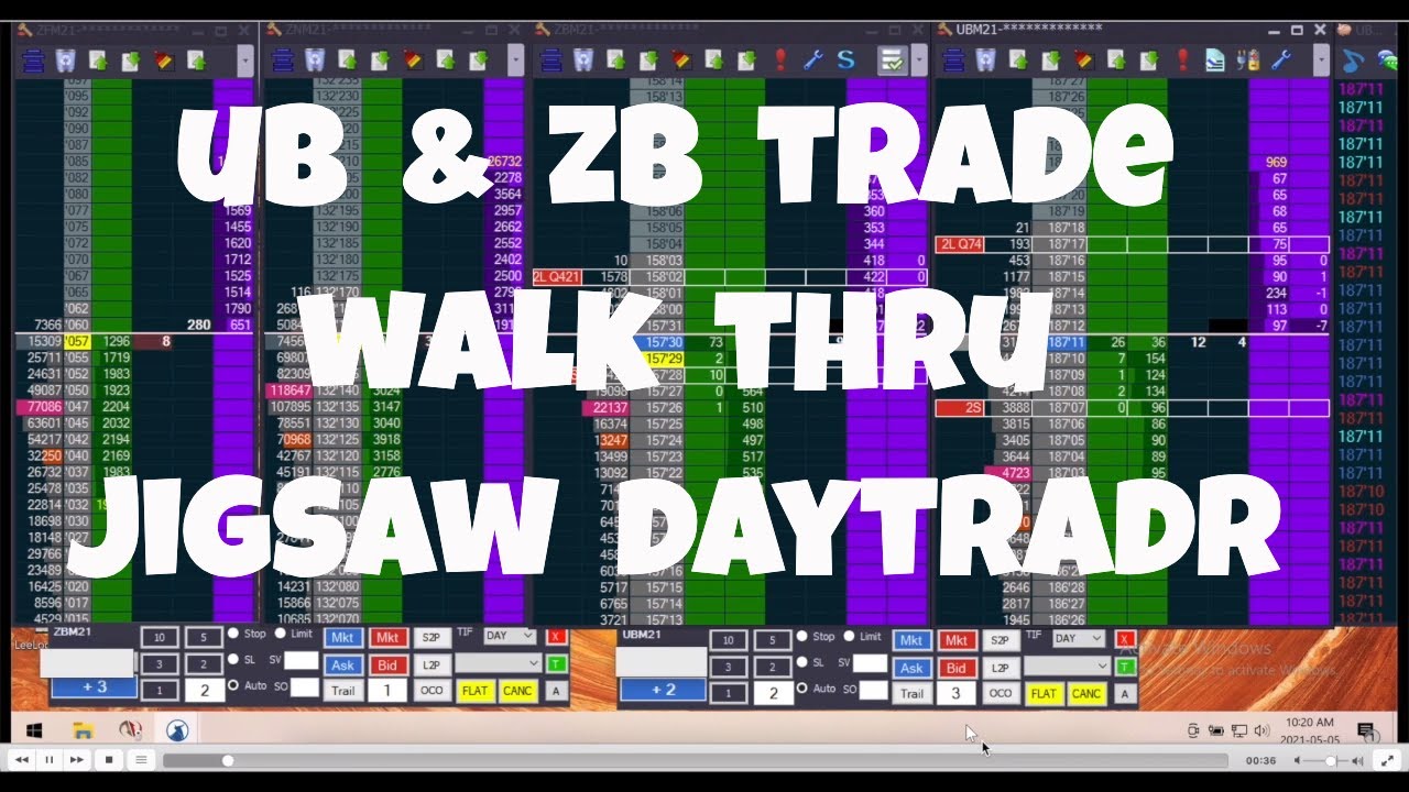Treasury Scalping – UB and ZB Using Jigsaw Daytradr – Full Trade Walk Thru
